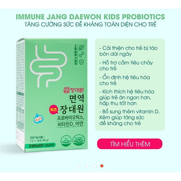 Nơi mua Men vi sinh miễn dịch Jang Daewon cho trẻ Hàng chuẩn Giá rẻ - Hình ảnh 3