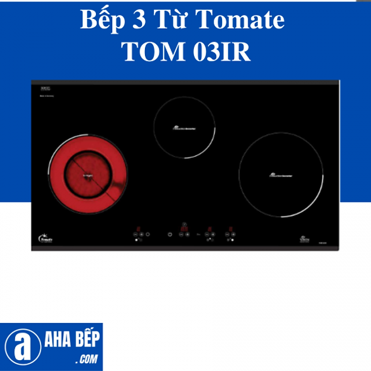 Bếp 3 Từ Tomate TOM 03IR. Hàng Chính Hãng