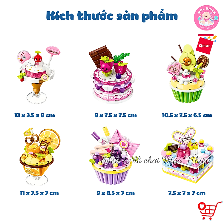 Đồ Chơi Lắp Ráp Qman 35019 - Món Tráng Miệng Chính hãng Ưu đãi - Hình ảnh 3