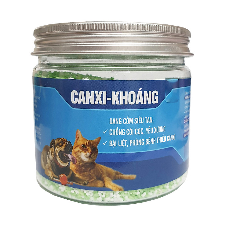 Cốm bổ sung khoáng calci cho chó mèo thương xuyên - Canxi Khoáng 200g
