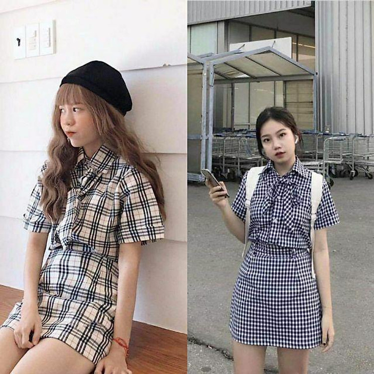 set áo và chân váy nữ