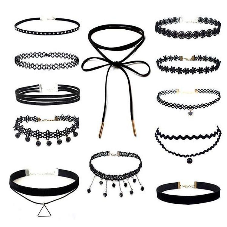 Set 12 vòng choker hàng đẹp mix mẫu ngẫu nhiên
