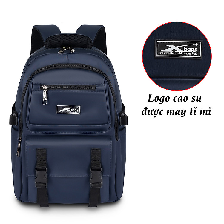 Balo học sinh chống nước Xbags Dark Blue Xb 3202 - Ảnh 2
