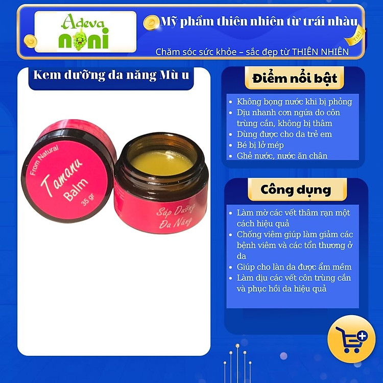 Kem dưỡng đa năng Mù u Adeva - 35gr Giá tốt - Hình ảnh 2