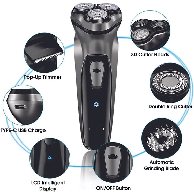 Máy Cạo Râu Enchen BlackStone3 hệ thống thông minh ESM cạo râu khô và ướt - Hàng chính hãng