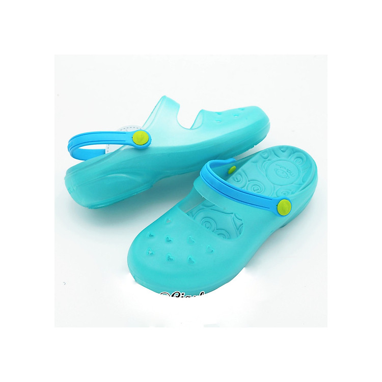 Dép Sục nữ đế cao 5cm Thái Lan – Xanh – Nhựa mềm êm chân, tiện dụng đi mưa chống trơn trượt