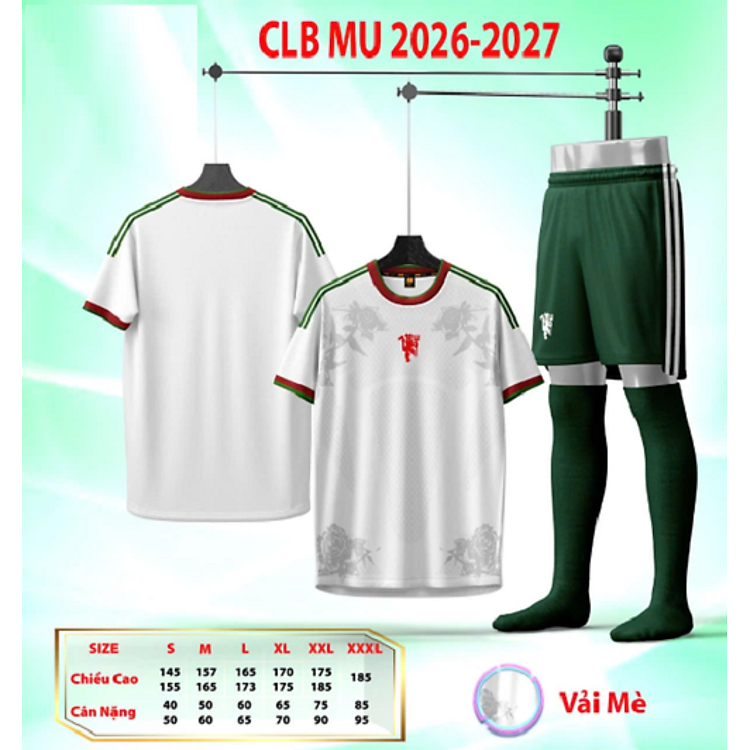 Bộ Quần Áo Bóng Đá Người Lớn - MU 2026 ( Vải Mè )