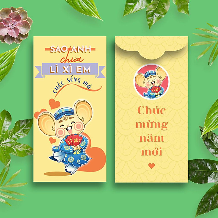 Bao Lì Xì 2020 Vui Nhộn - Sao Anh Chưa Lì Xì Em (Bộ 10 Cái)