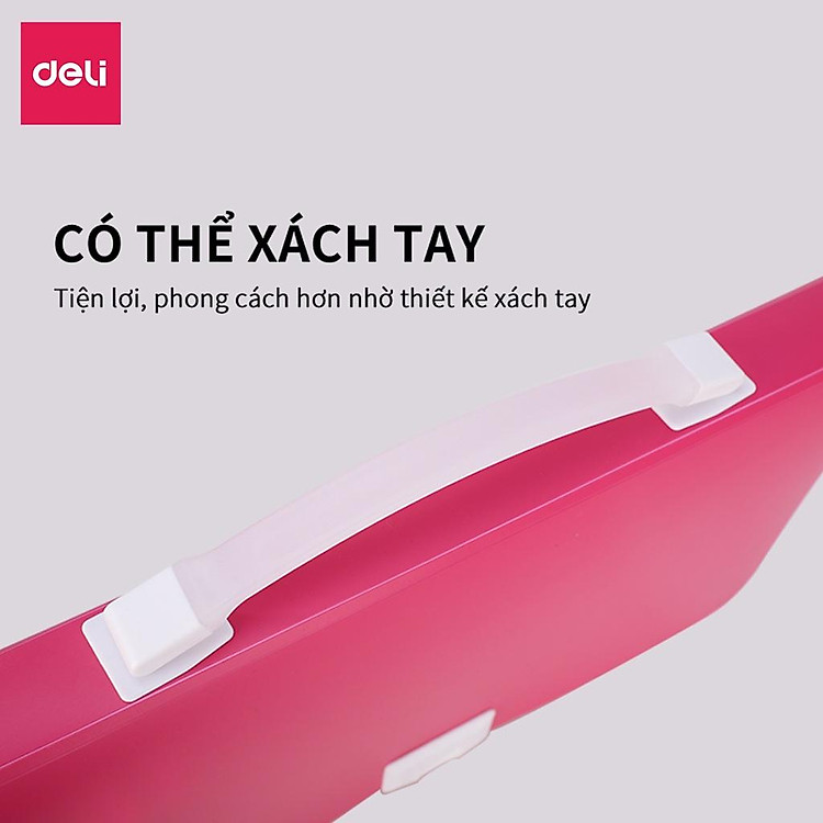 Cặp A4 Nhựa 6 Ngăn Deli (38125) - Ảnh 3