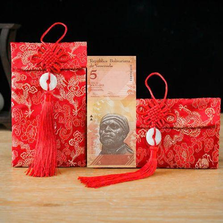 Túi gấm màu cam Venezuela loại 5