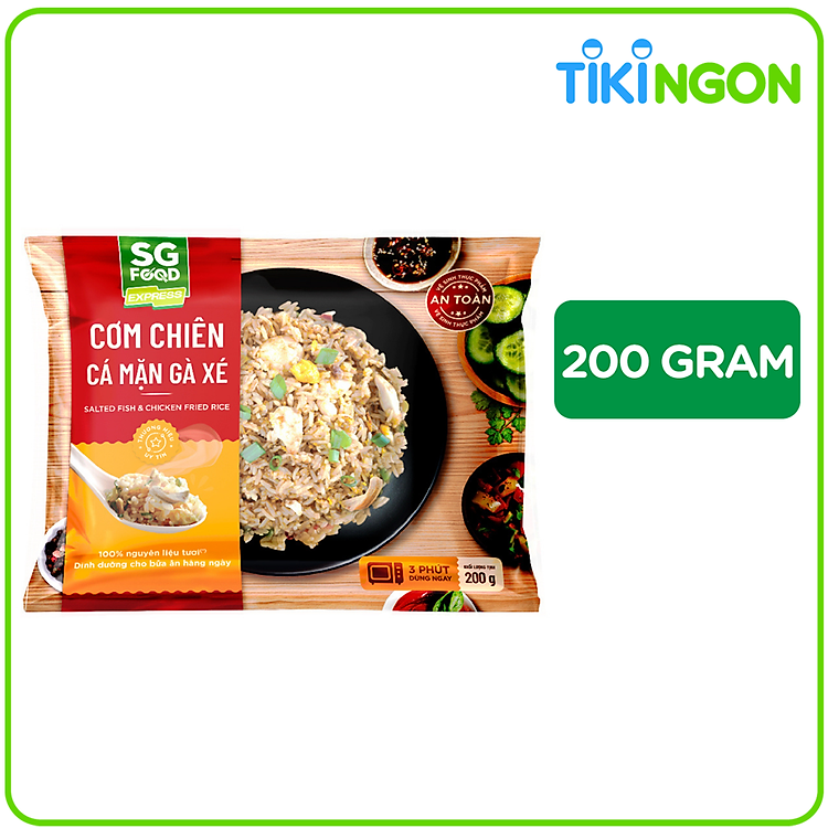 Cơm chiên cá mặn gà xé SG Food Đông Lạnh 200g