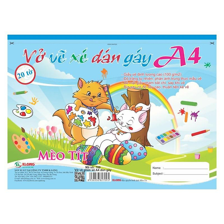 Vở vẽ KLONG A4 (20 tờ) - Ảnh 2