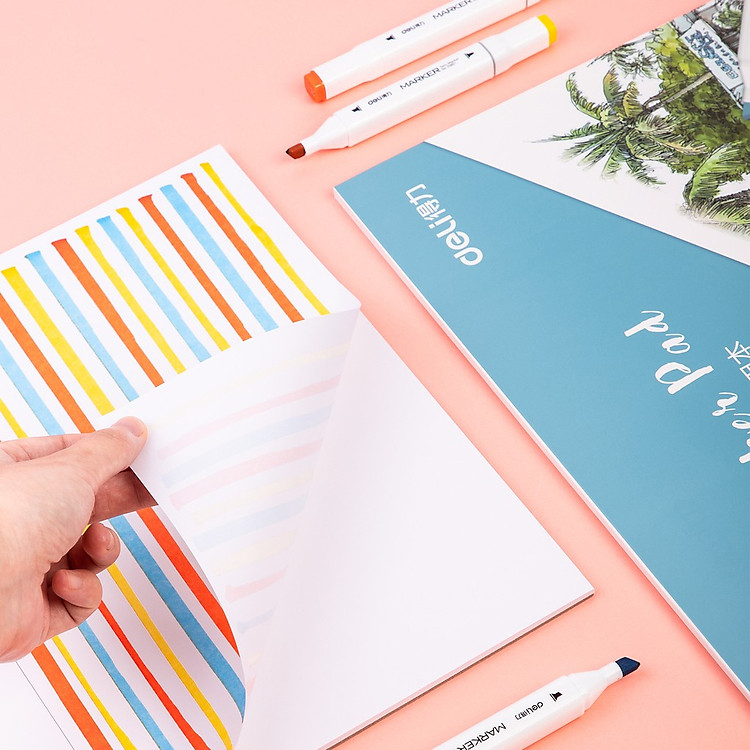 Giấy Vẽ Màu Marker Deli A4 (30 tờ, 110gsm) - Ảnh 5
