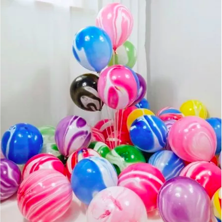 Bóng bay vân đá Sơn Thuỷ (100 chiếc) - Vàng - Ảnh 2