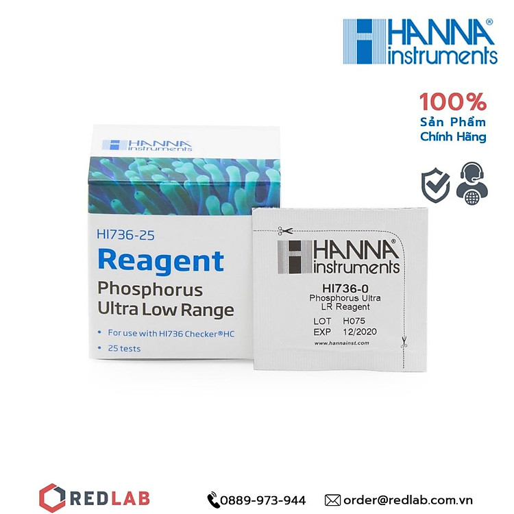 Thuốc thử Photpho Thang Siêu Thấp (ULR) dùng cho máy đo Hanna HI736-25 | Bột thử cho Checker đo Photpho