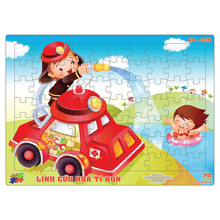 Combo 03 bộ tranh xếp hình A3 cho bé Chính hãng Ưu đãi - Hình ảnh 3