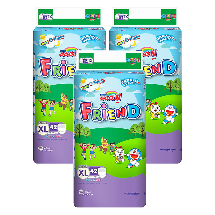 Combo 3 Tã Quần Goo.n Friend Gói Cực Đại XL42 (42 Miếng)
