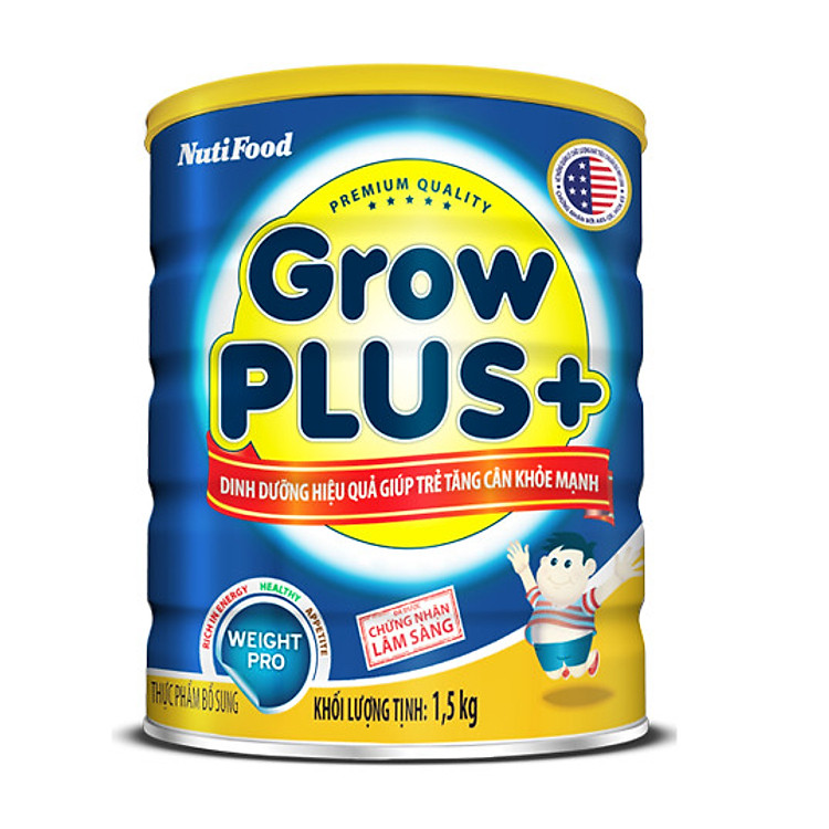 SỮA BỘT GROWPLUS+ DINH DƯỠNG HIỆU QUẢ GIÚP TRẺ TĂNG CÂN KHỎE MẠNH - LON 1.5KG