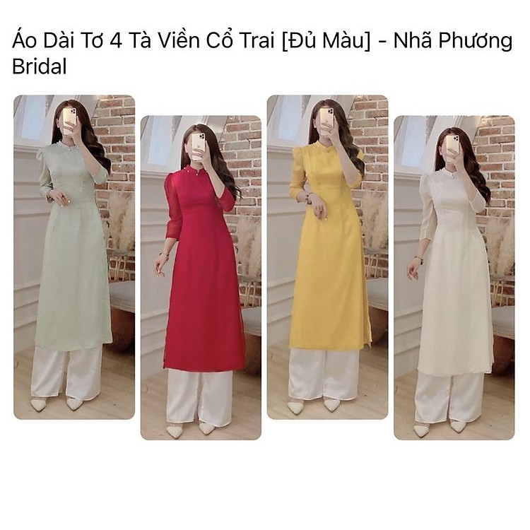 Áo Dài Tơ Cách Tân 4 Tà Tay Phồng -Nhã Phương Bridal