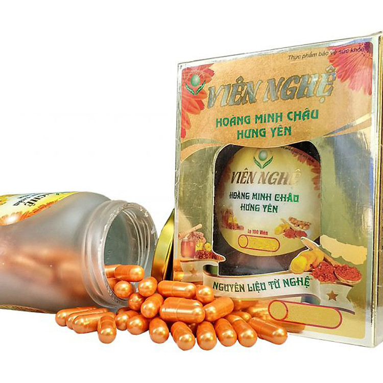 Viên nghệ mật ong Hoàng Minh Châu Hưng Yên (lọ 100 viên nang cứng)