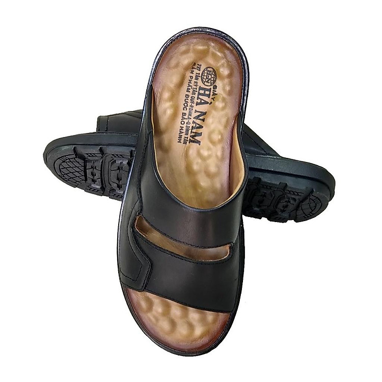 Dép Nam Quai Ngang HÀ NAM Da Bò Thật Cao Cấp DNA2199