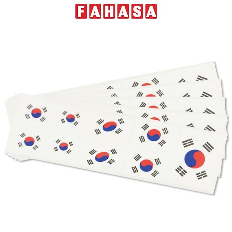 Bộ Sticker Hình Lá Cờ Hàn Quốc (5 cái)