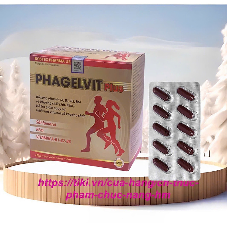 Viên uống vitamin tổng hợp PHAMAGEL PLUS (PHAGELVIT PLUS) tăng cường sức khỏe Hộp 100 viên