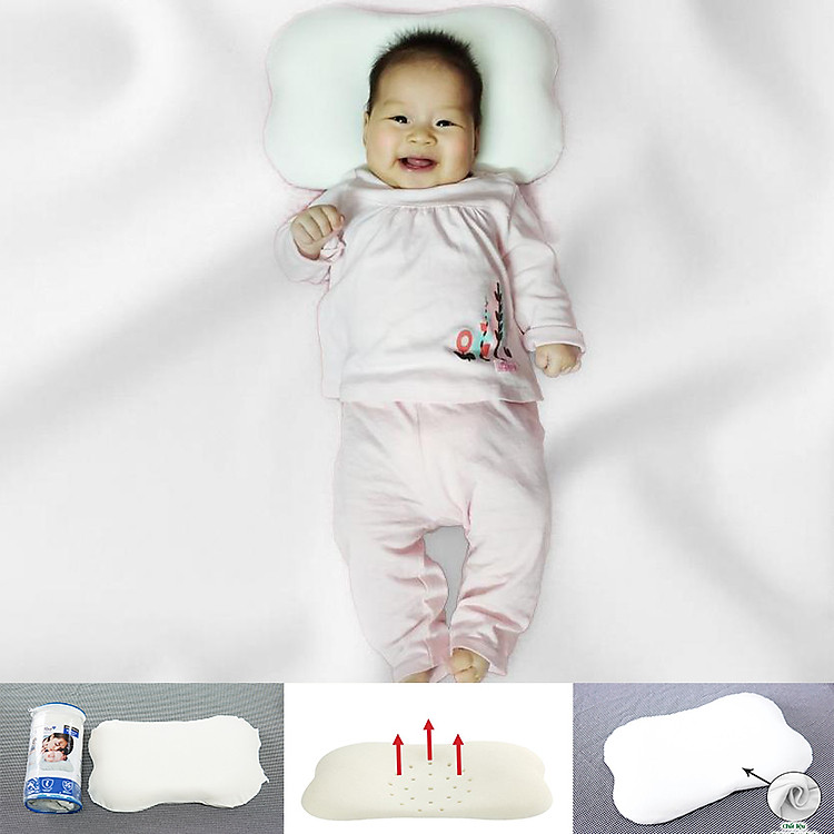 Gối Cao Su Non Chống Bẹp Đầu, Chống Ngạt Cao Cấp Cho Bé SafePlus+ (Công nghệ Mỹ) - Hàng Chính Hãng