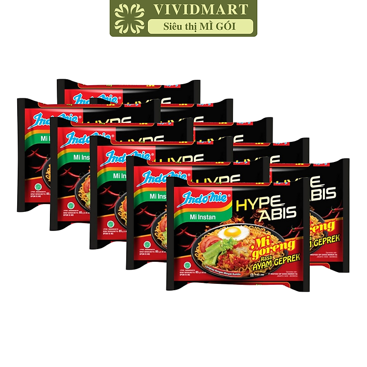 INDOFOOD - Mì xào khô Indomie hương vị Gà giòn siêu cay, Mì xào khô gà giòn siêu cay Indomie ăn liền (85g/gói)