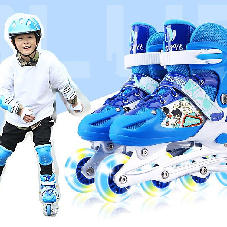 Giày trượt Patin tặng kèm bảo hộ đầu gối và tay