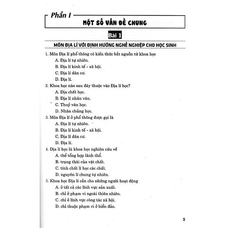 Trắc Nghiệm Địa Lí Lớp 10 (Dùng Chung Cho Các Bộ SGK Theo Chương Trình GDPT Mới) - Ảnh 3