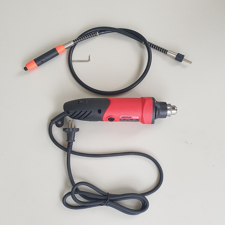 Combo máy mài chà nhám đánh bóng khắc tỉa K1 và dây chuyển động cốt 3mm D1 dùng mài khắc chà nhám đánh bóng hay máy khoan mài thẳng