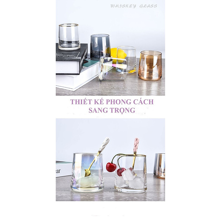 Ly Thủy Tinh Hình Tròn Sang Trọng - Xám - Ảnh 5