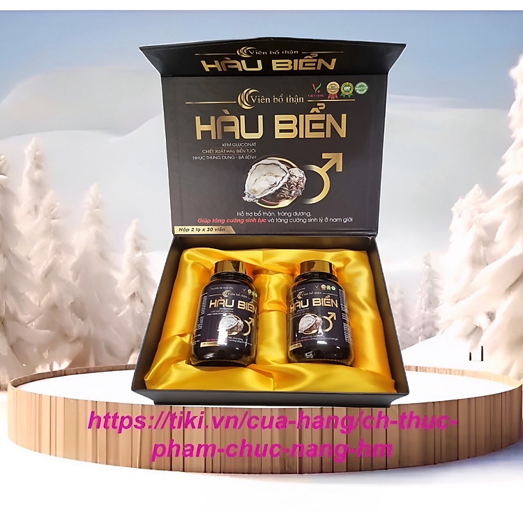 Viên Hàu biển - Hộp 2 lọ x 30 viên - Giúp bổ thận, tráng dương, tăng cường sinh lực nam