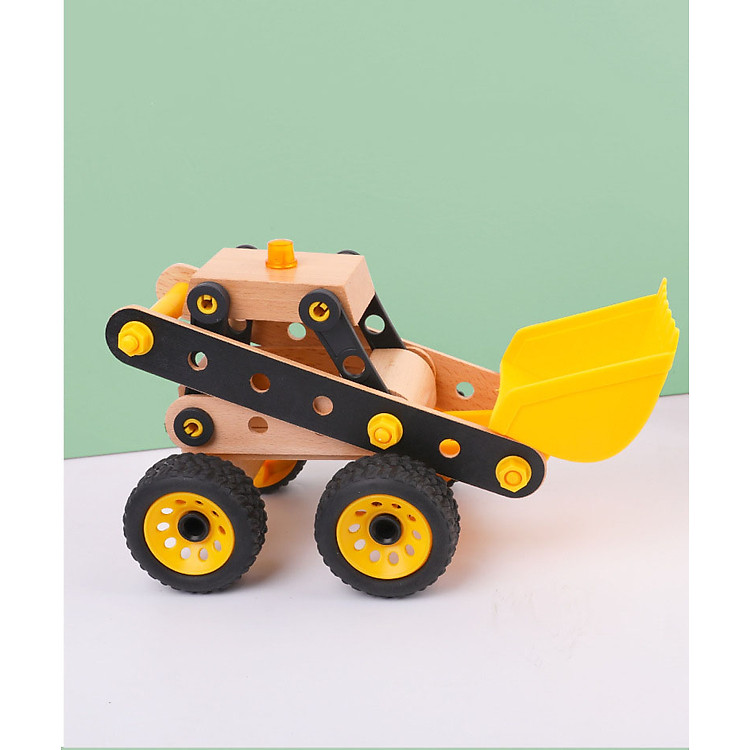 Đồ Chơi Gỗ Xe Xúc & Xếp Hình Chính hãng Ưu đãi - Hình ảnh 5