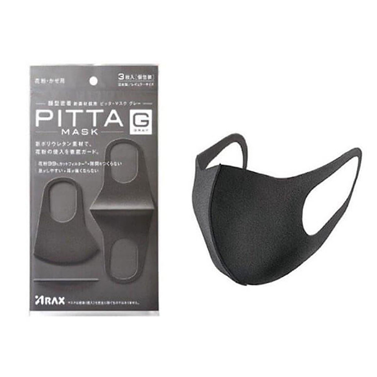 Khẩu trang Pitta Mask chất liệu cao cấp lọc bụi, chống khuẩn lọc tia UV nội địa Nhật Bản - Tặng kẹo mật ong Senjaku