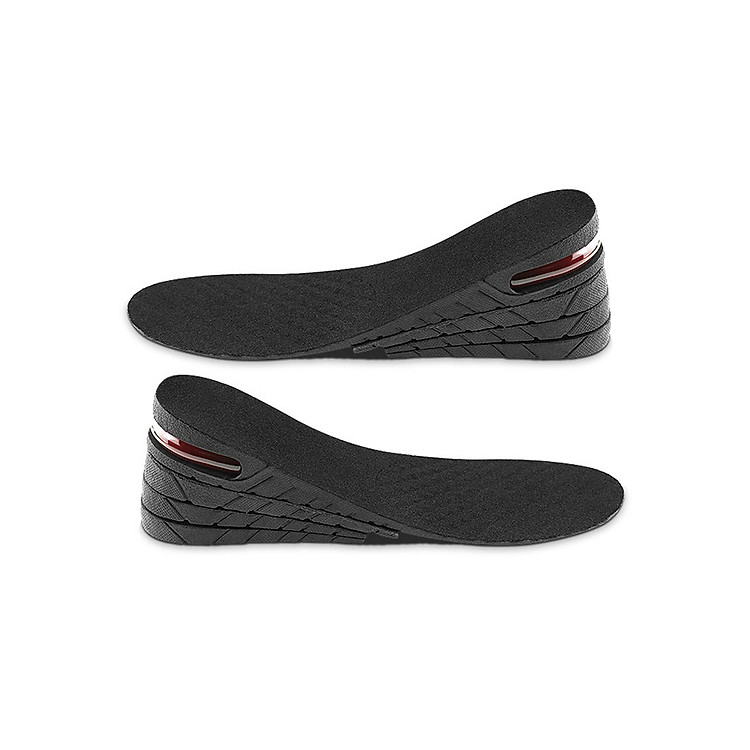 Lót giày tăng chiều cao không khí nguyên bàn 4 lớp cao 8 cm (Màu Đen, Size 35-44)
