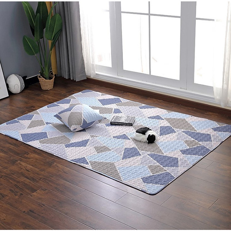 Thảm cotton lót sàn phong cách Nhật Bản hoa văn PA9256