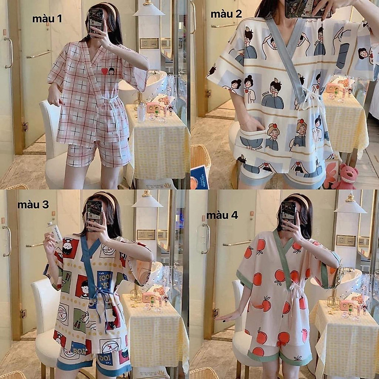 Bộ quần áo ngủ hoạt hình Nhật Bản cute hết sức