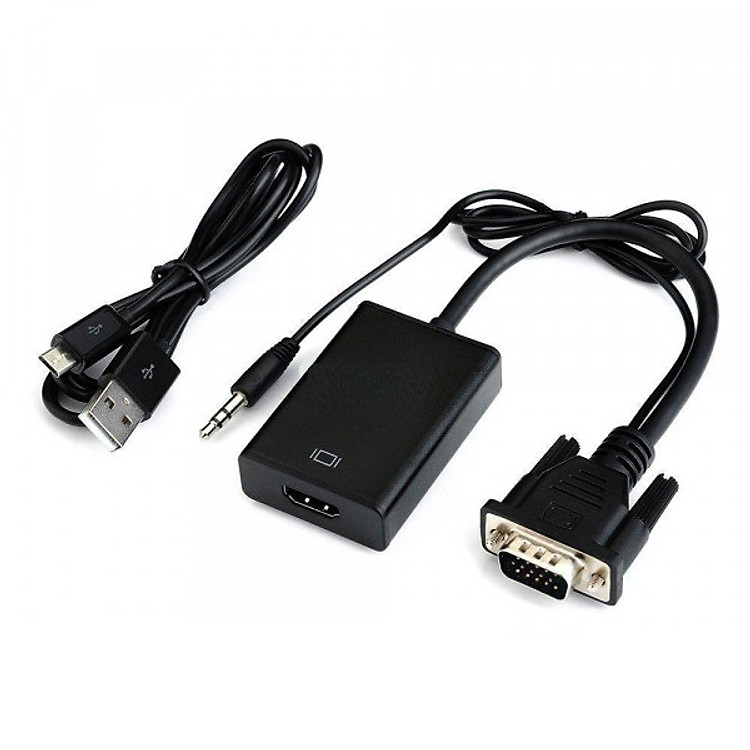 Cáp chuyển đổi VGA sang HDMI VS - hỗ trợ FullHD 1080P (đen)