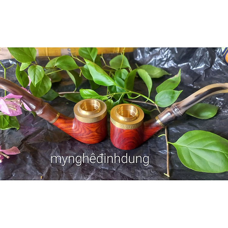 Tẩu hút thuốc sì gà gỗ trắc đỏ đen - Ảnh 3