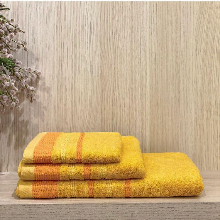 Khăn tắm sợi tre Bamboo NIN House siêu mền mịn kích thước 60x120 cm (360g) màu Yellow