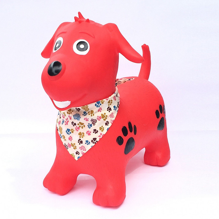 Thú nhún cao cấp Toys House chính hãng kèm bơm cho bé (mẫu cún đỏ)