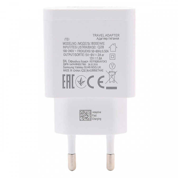 Củ Sạc Điện Thoại VNA Dành Cho Samsung S9/Not 9 Hiện Sạc Nhanh – Hàng Nhập Khẩu