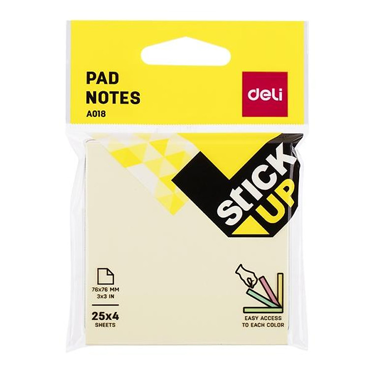 Giấy Nhắn 3×3 (1 tệp 4 màu) A01802