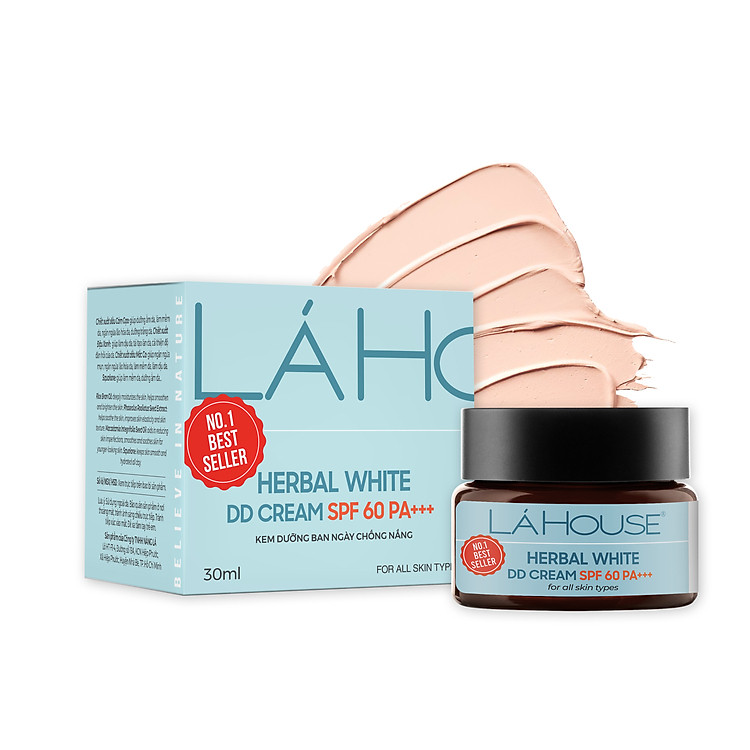 Kem dưỡng ngày trắng da, làm sáng da,làm mờ dấu hiệu lão hóa da Lá House Herbal White DD Cream SPF 60PA+++ 10ml/30ml