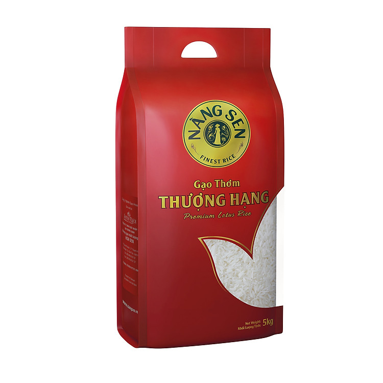 Gạo Thơm Thượng Hạng Nàng Sen 5kg - Thơm ngon dẻo nhiều - Chuẩn nhà hàng 5 sao