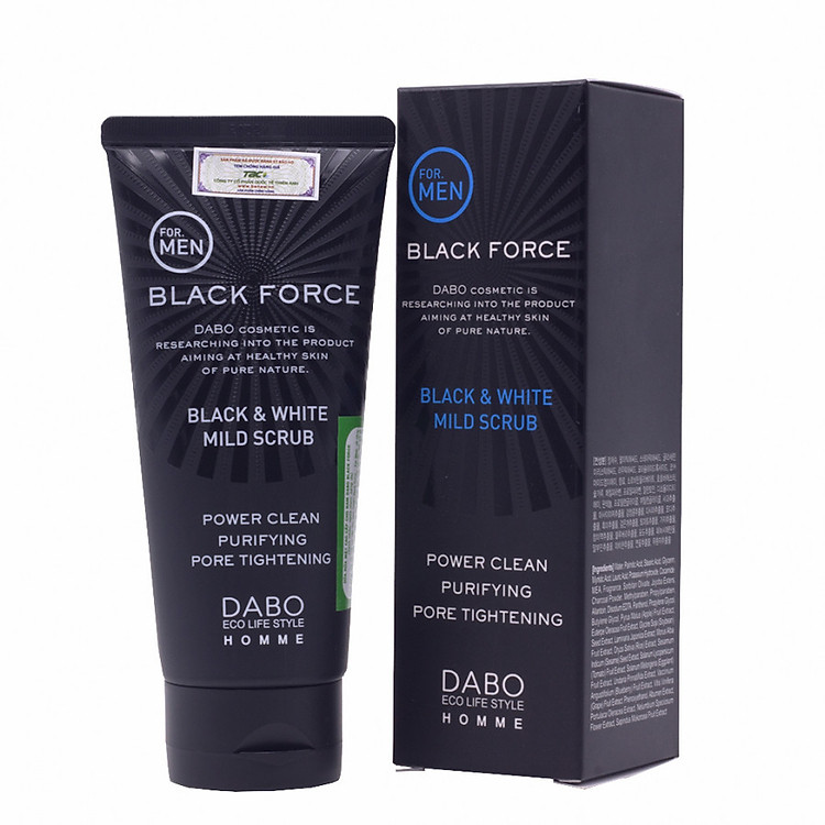 Sữa Rửa Nam Ngăn Ngừa Mụn Trắng Da Dabo Black Force (120ml)