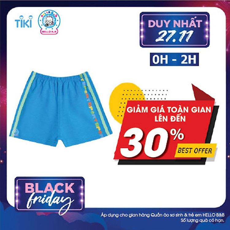 Quần 3 sọc ngắn màu QL0431 HELLO B&B