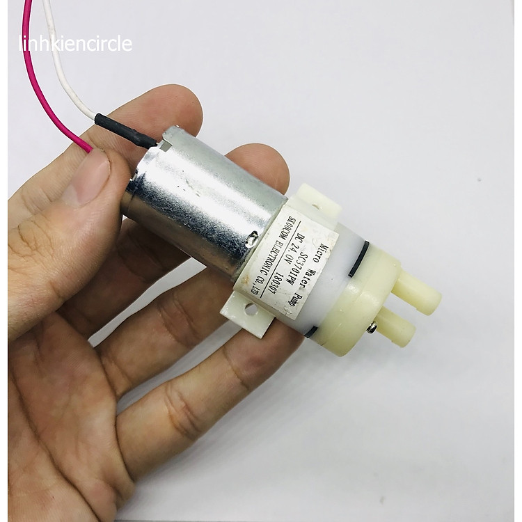Bơm mini 24V bơm nước tự mồi bơm khí chân không motor 370 bơm êm - LK0090